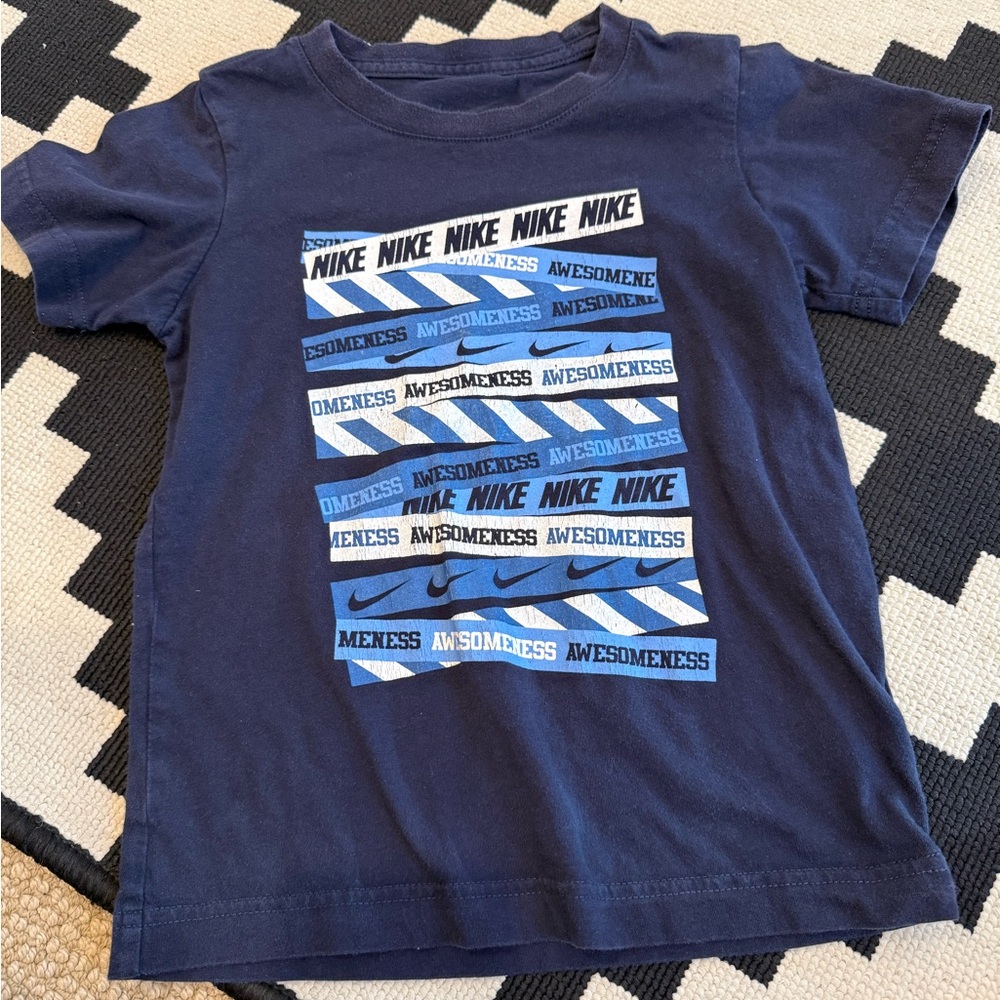 Nike Kids Navy Blue Awesomeness Tee